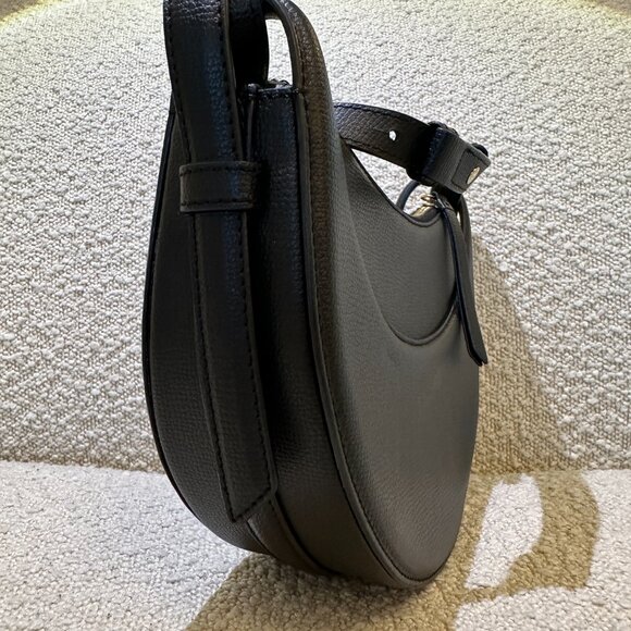 Polene Numero Dix (Number Ten Bag - Monochrome Black Textured leather) - Picture 4 of 15